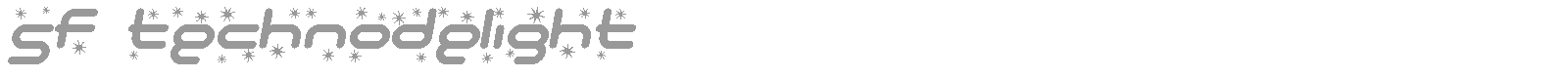 SF Technodelight font preview